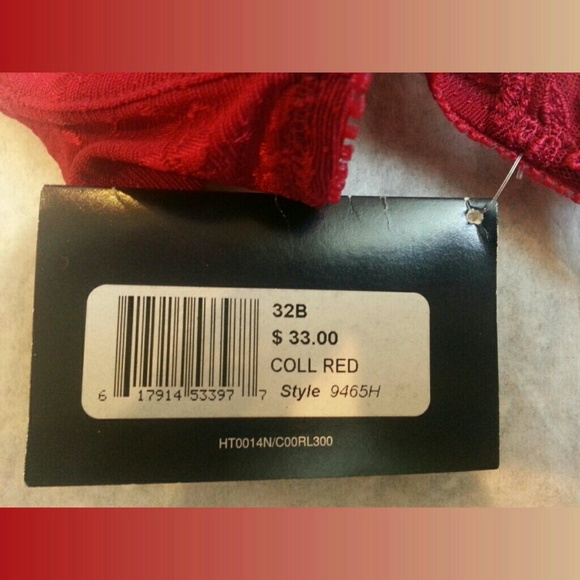 NWT's Ralph Lauren Extremely Sexy Red Bra. 32B - Picture 2 of 2
