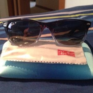 Matte Blue/Clear Ray Ban Wayfarer Sunglasses