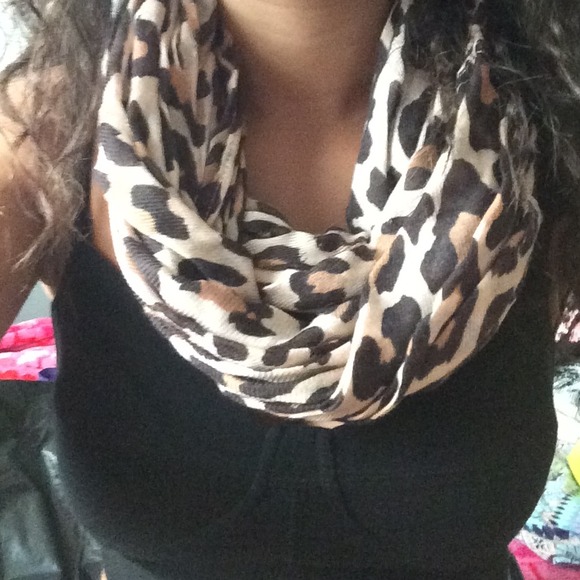 Cheetah print circle scarf