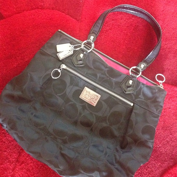 Not for sale! On hold! Black Coach book bag!