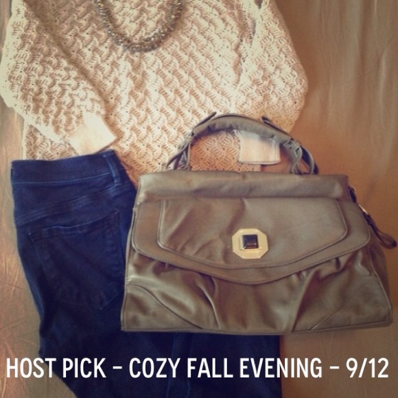 1st Host Pick🍁Zara Olive Bag-Silver & Onyx Detail