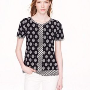 J Crew Mixed Prints Tee