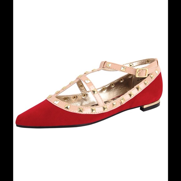 Dollhouse Brand New Rockstud Cage Ballerina Flats
