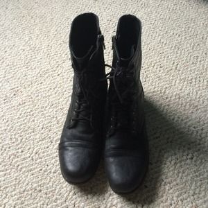 Madden Girl Black Trooper Boots