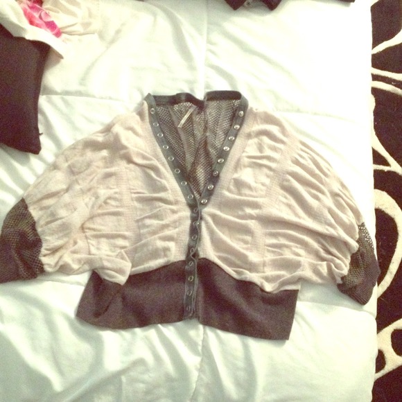 Free people cropped Cardigain