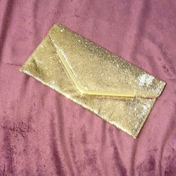 Sparkly Gold Clutch Purse