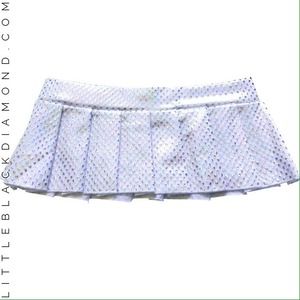 Little black diamond holographic mini skirt