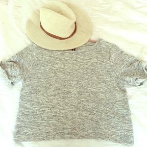 Grey crop top from H & M