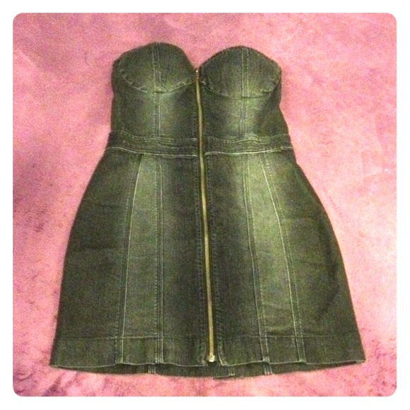 Denim Strapless Dress by Jessica Simpson - Picture 1 of 4