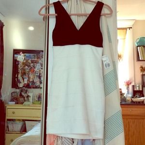Forever 21 bandaged black & white dress