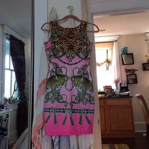 Pink, gold, black body com dress from Joyce Leslie
