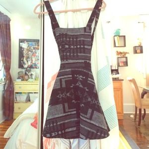 Fall/winter black overall dress