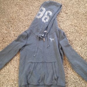 A Pink Victoria Secret Zip up hoodie