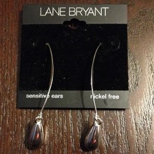 Long silver earrings