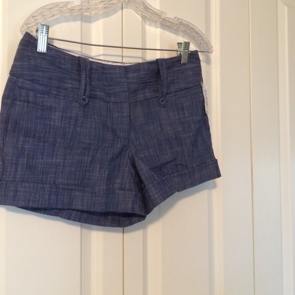 Denim lookalike trouser shorts