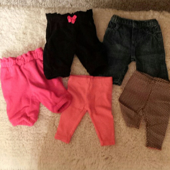 5 Assorted Newborn Pants
