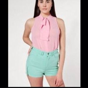 American Apparel High-Waist Side Zipper Short