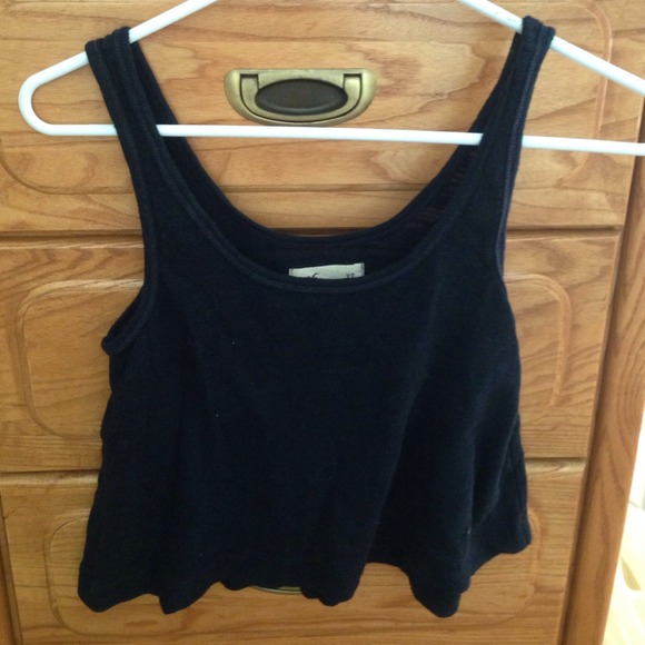 Navy hollister cropped tank