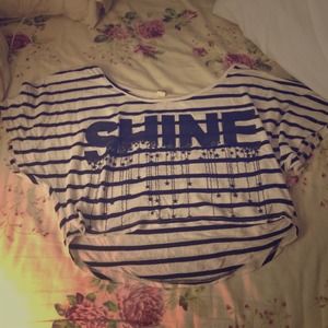 Loose striped crop top