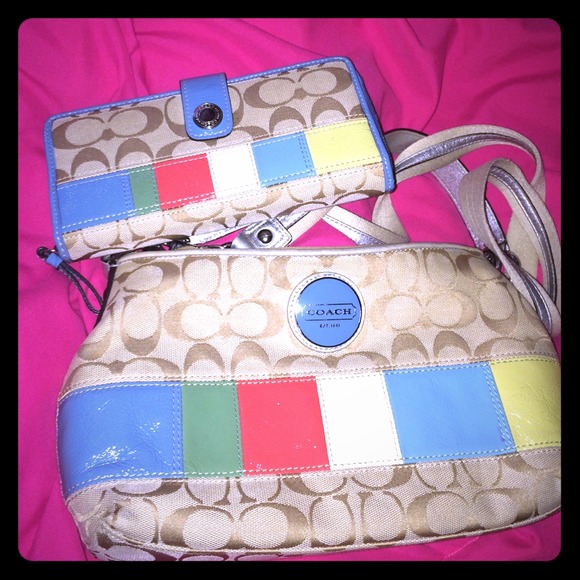 100% Authentic Coach bag and matching wallet