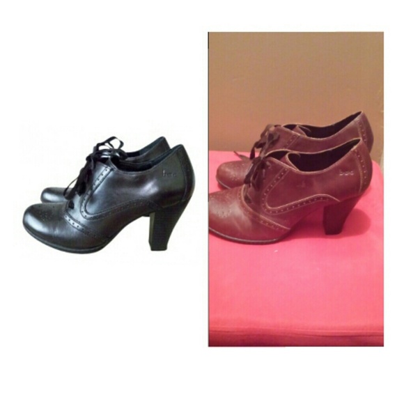 Burgundy oxford pumps