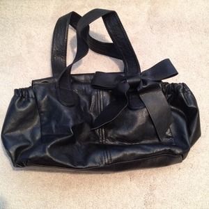 Black Faux Leather Purse