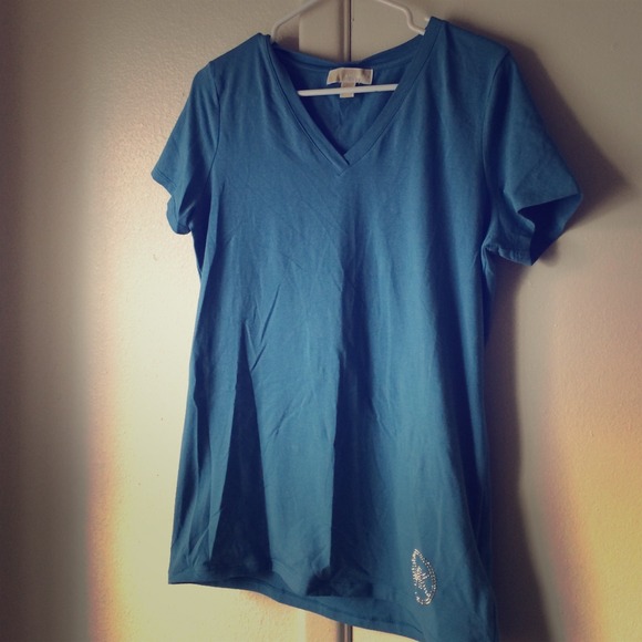 LAST CHANCE! MICHAEL KORS blue tee NWT