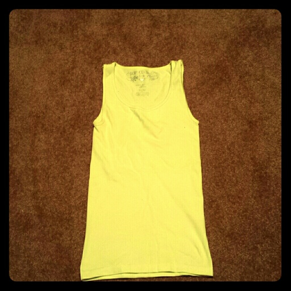 Bright yellowish green tank top