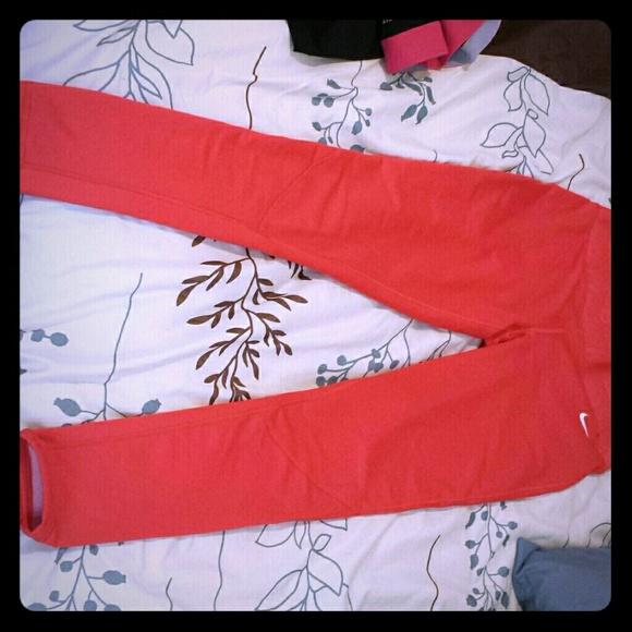 Red Nike Dri-Fit Leggings