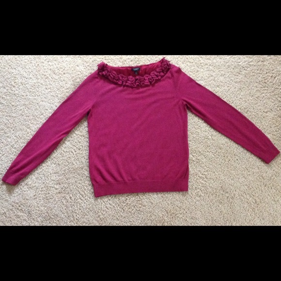 Talbots purple boatneck pullover sweater