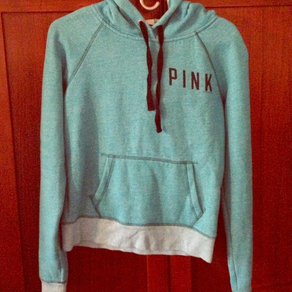 PINK Victorias Secret teal hoodie