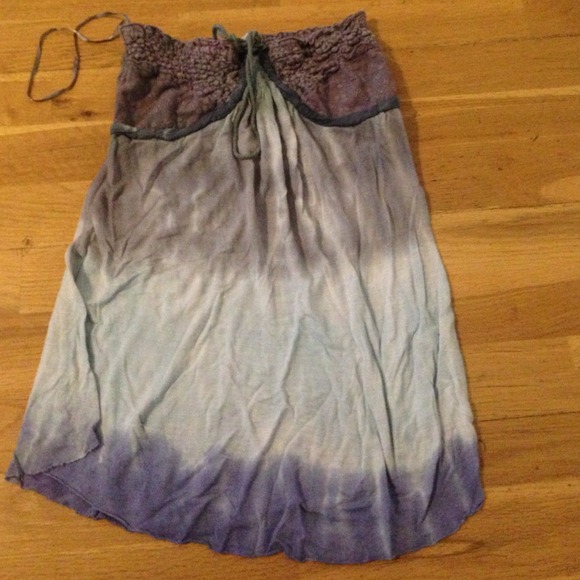 Free people strapless tie die top!