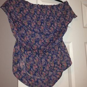 Express floral tube top