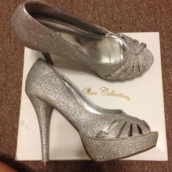 Silver Glitter Shoes