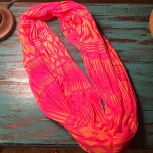 Hot pink Aztec Infinity Scarf