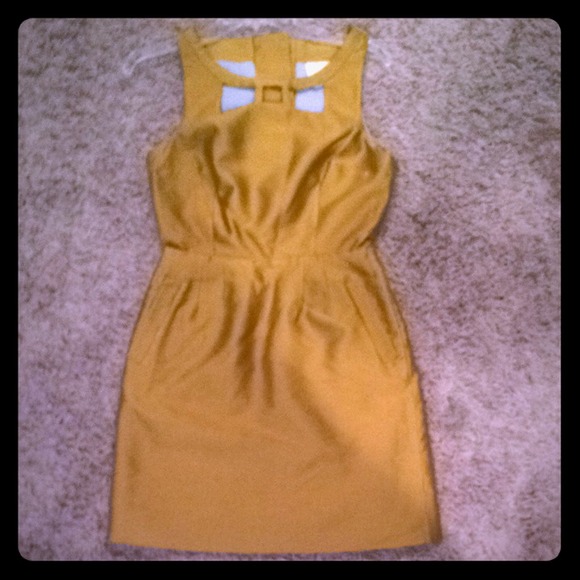 Maeve by Anthropologie cocktail dress Chardonnay