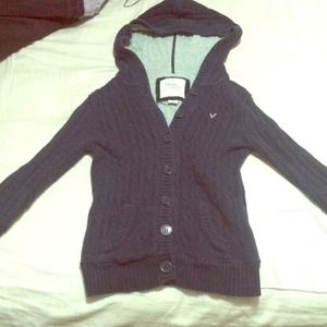 American Eagle button up cardigan w/hood