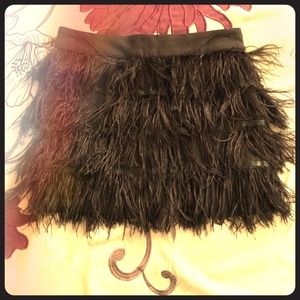 Black feather skirt