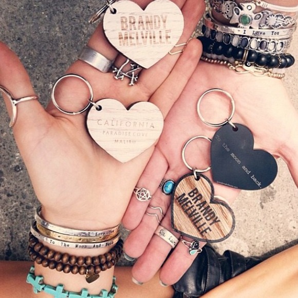 Brandy Melville Heart Keychain