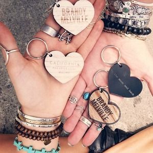 Brandy Melville Heart Keychain