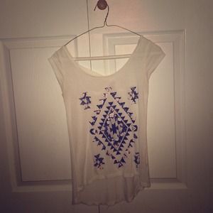 Charlotte Rousse sparkly cut-out t-shirt