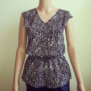 Black Rainn Peplum Top