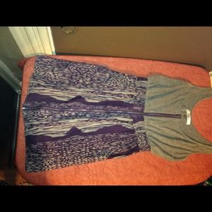 Purple and grey dress