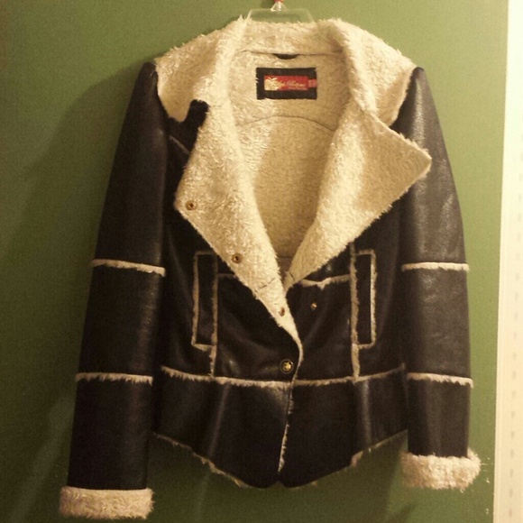 Black faux leather jacket