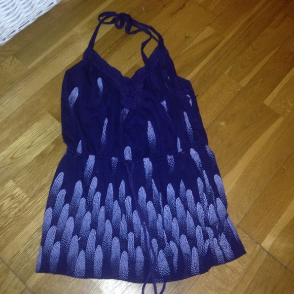 Language purple halter