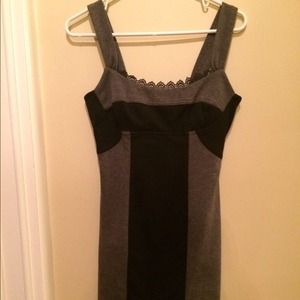 Black and gray cocktail dress