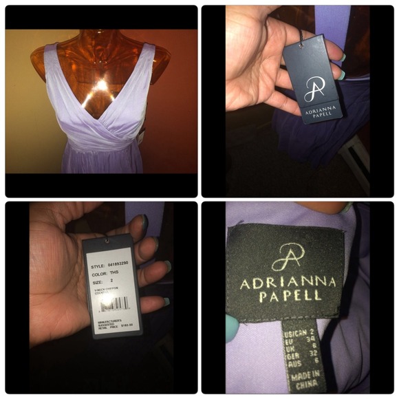 ❤️SOLD❤️Adrianna Papell V-Neck Cocktail Dress sz 2 - Picture 4 of 4