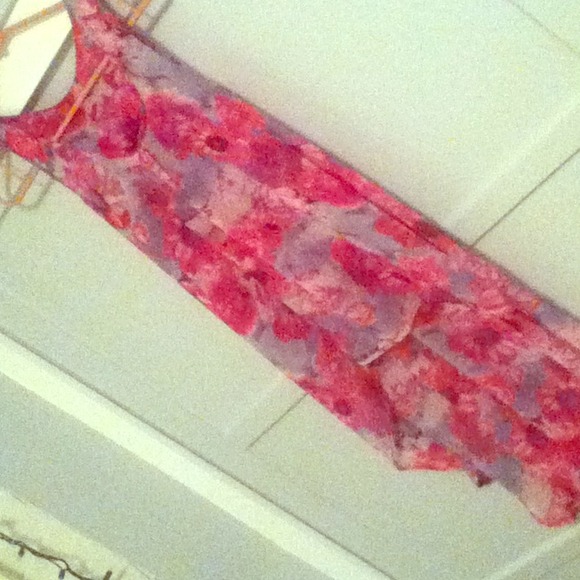 Floral high-low shirt