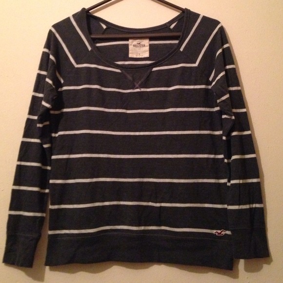 gray & white striped shirt