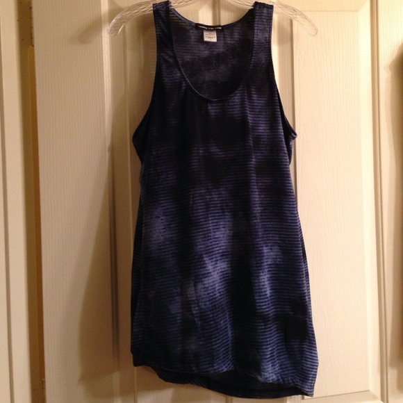Sleeveless Navy Blue Sheer Top!!